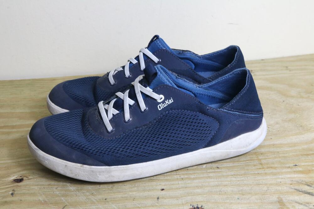 Olukai Sneakers Mens 10 Blue Moku Pae Low Top Lace Up